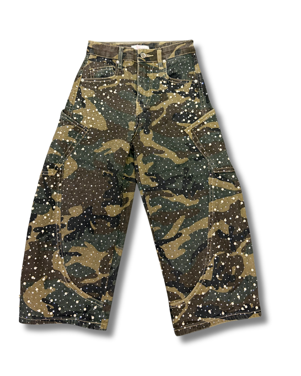 Jeans diamond mimetico