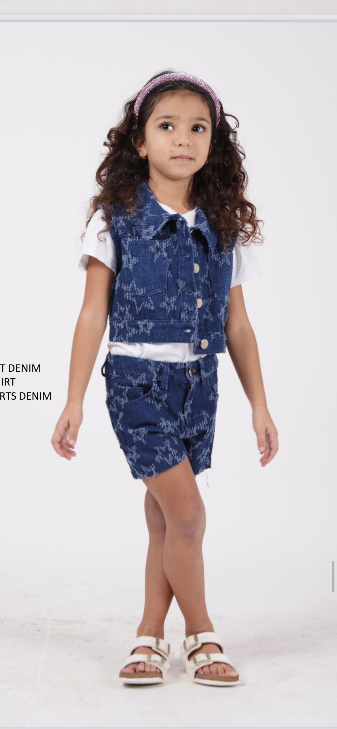 Gilet e shorts in denim Janice