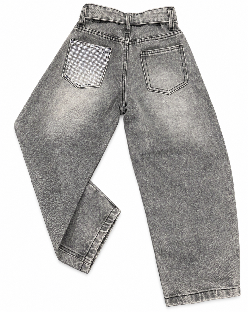 Jeans tasca strass
