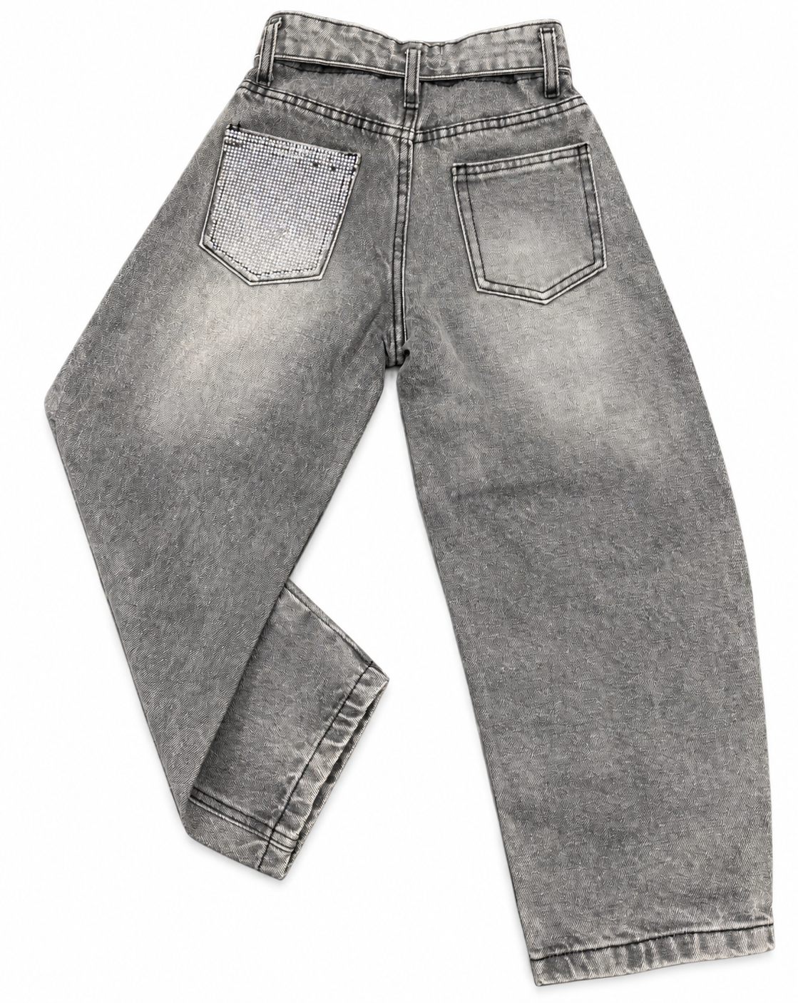 Jeans tasca strass