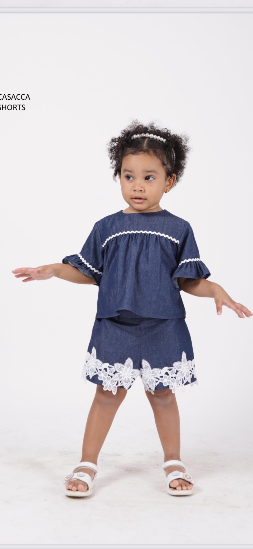 Blusa e shorts in denim Janice