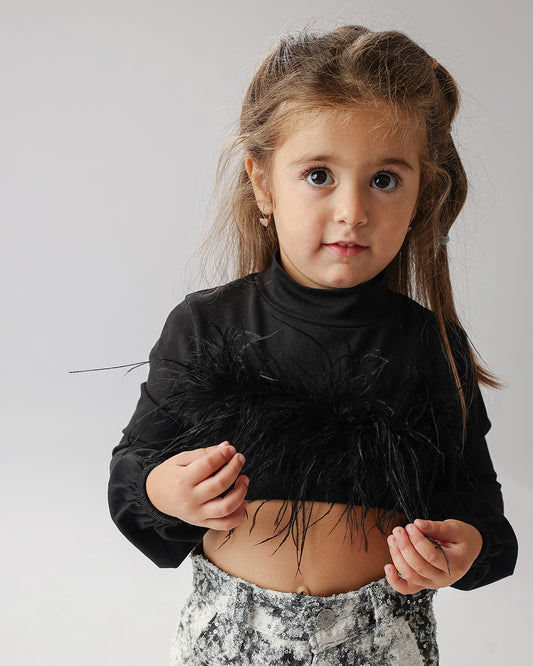 Maglia con piume