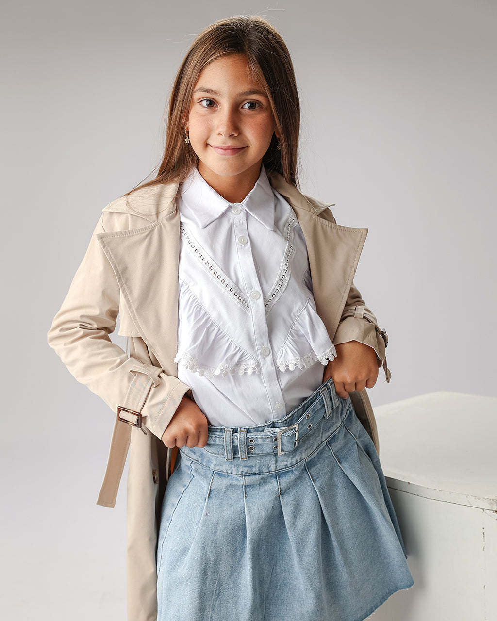 Camicia con rouches