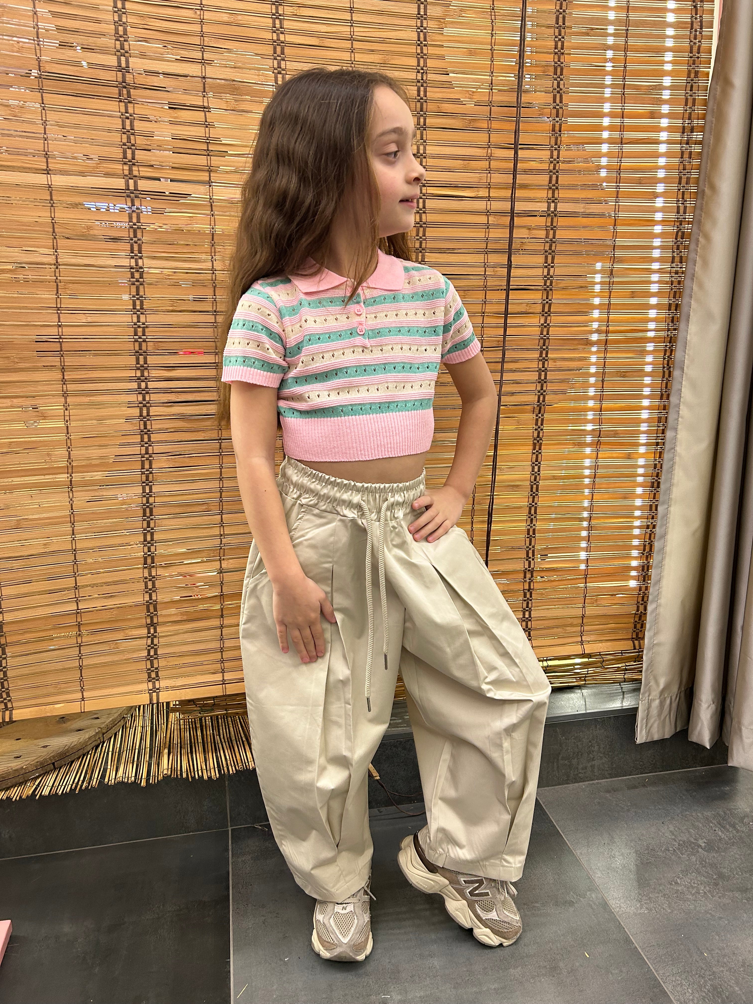 Polo cropped in filo